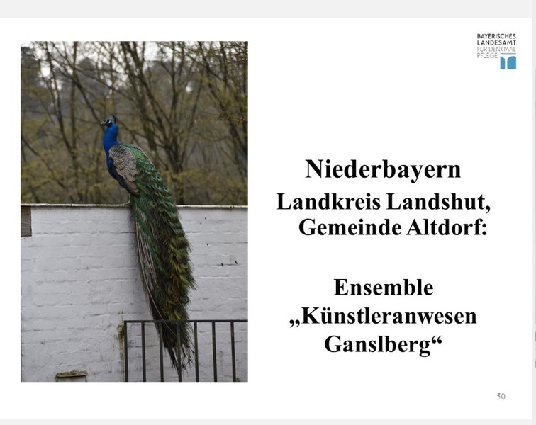 Der Landesdenkmalrat, dem Helmut Radlmeier als stv. Mitglied angehört, hat nach langer Diskussion beschlossen, dass der Ganslberg, das Anwesen des verstorbenen Künstlers Fritz Koenig, unter Denkmalschutz gestellt wird.